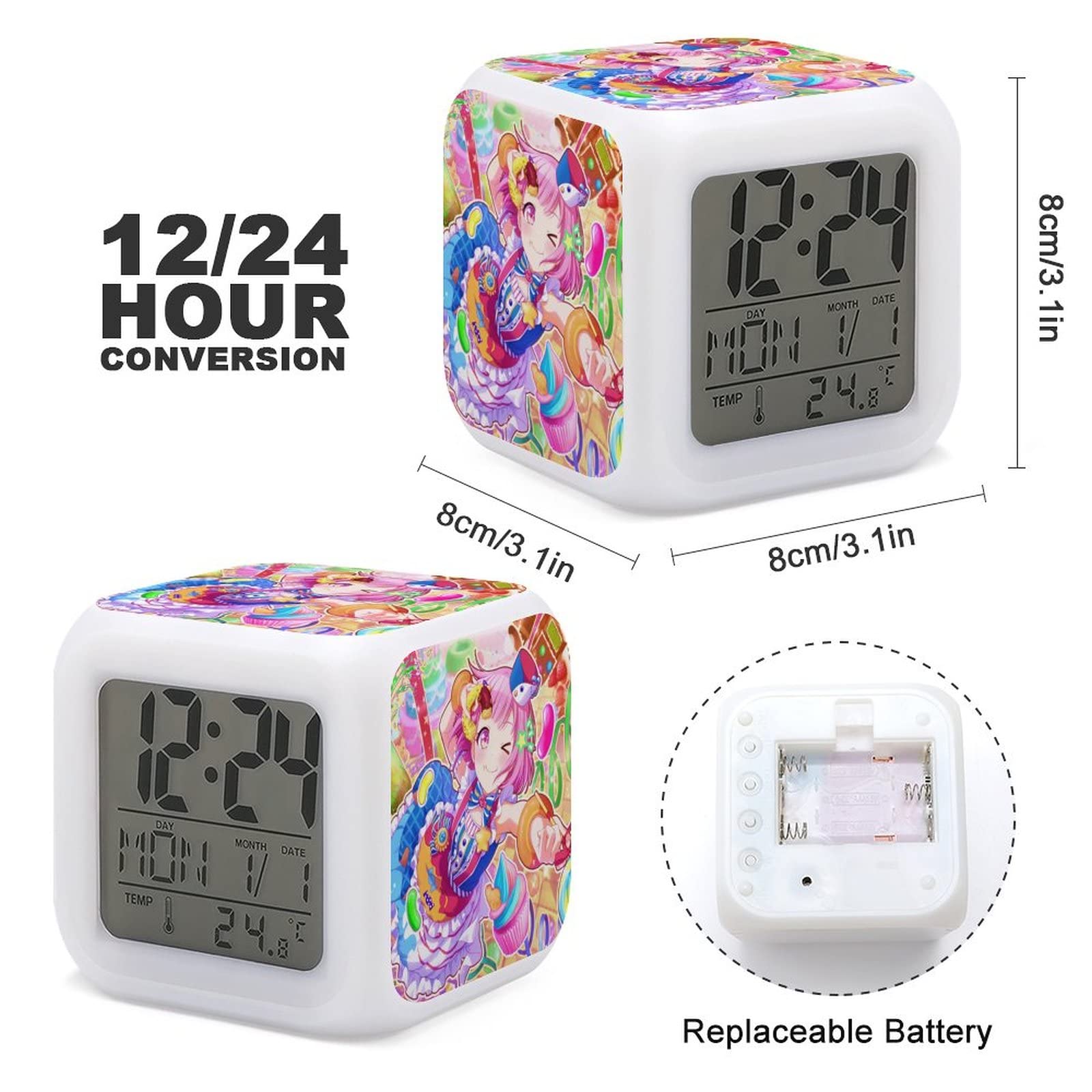 Amazon.co.jp: プロジェクトセカイ 鳳 えむ 目覚まし時計 LEDデジタル